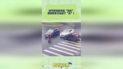 男子骑车路上吃瓜,男子边骑边吃瓜，意外成网红